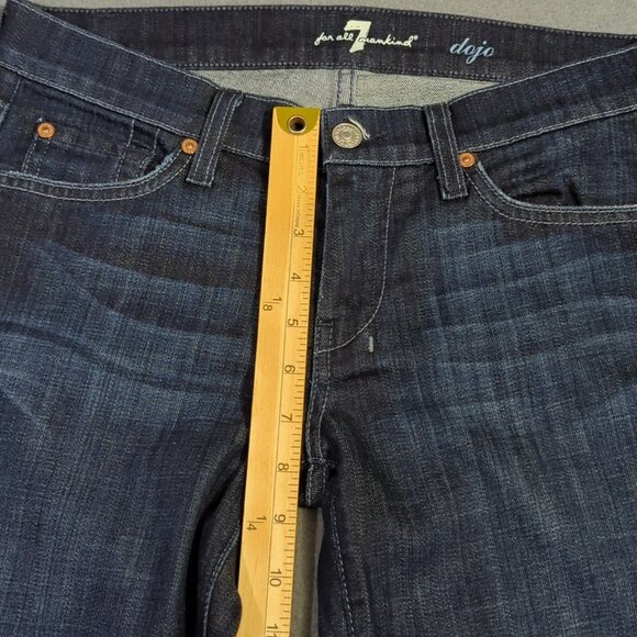 7 For All Mankind Jeans Women's 27 Blue Dojo Wide Leg Flare Denim - Picture 6 of 12